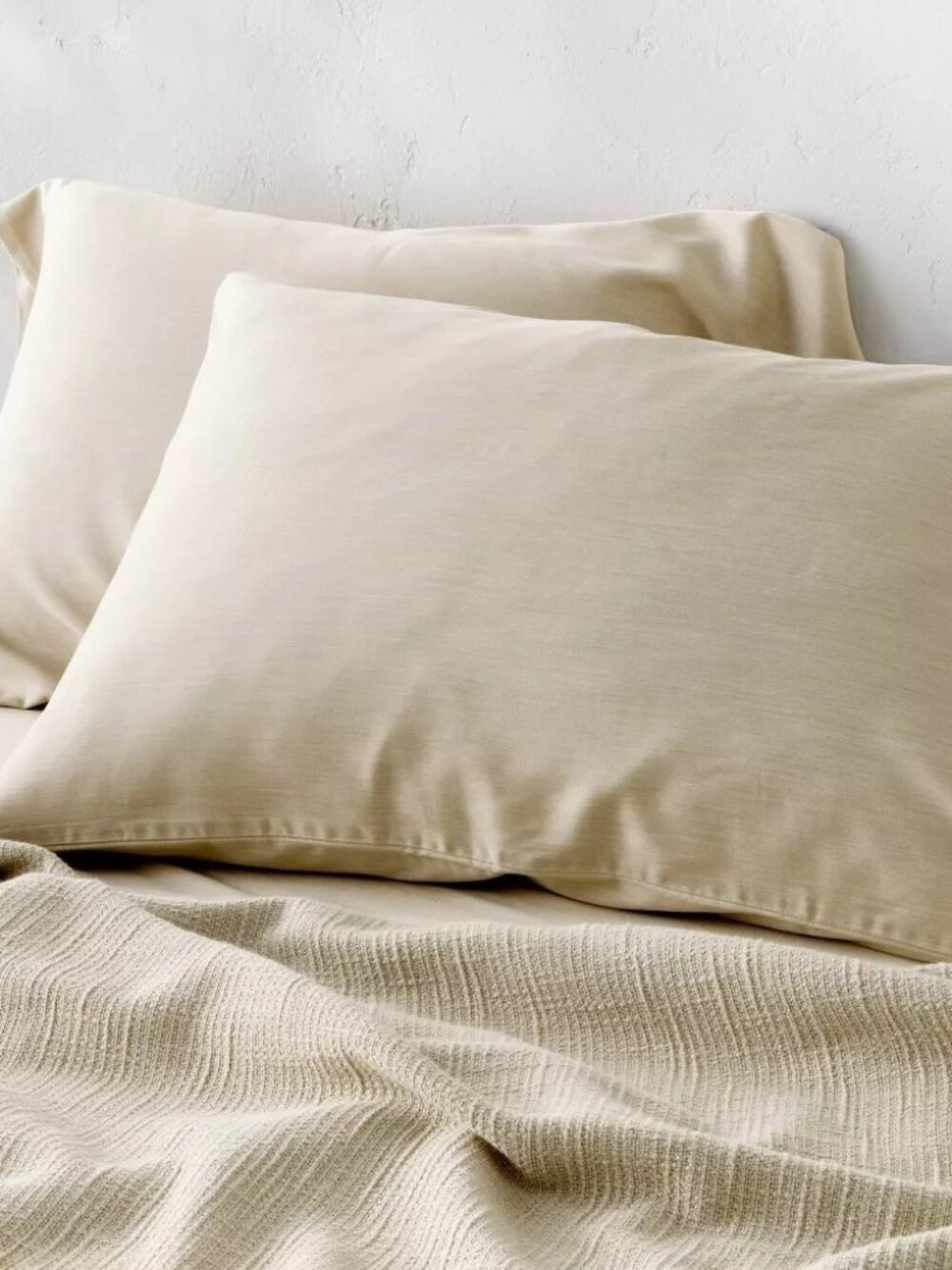 Casaluna Light Olive Green 400 Thread Bamboo Rayon King Pillowcase Set 20" x 40"